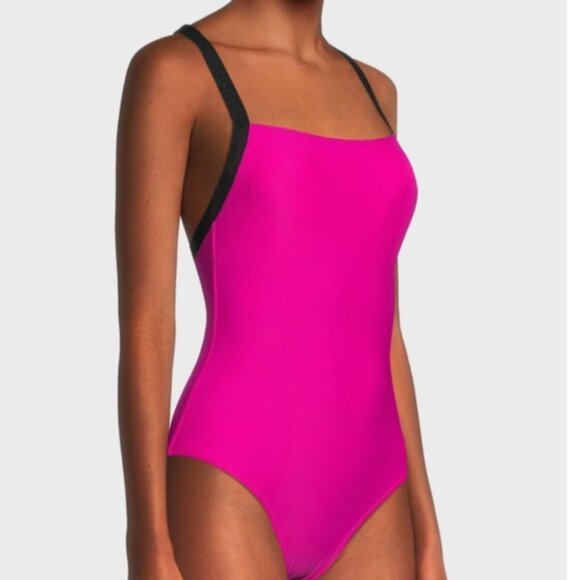 DKNY Fuchsia One Piece Bathing Suit size S - Picture 1 of 6